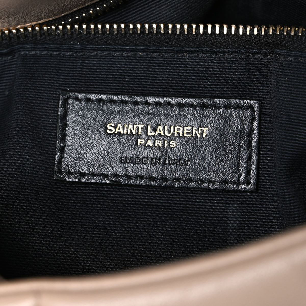 Lambskin Quilted Small Loulou Puffer Monogram Chain Satchel Dark Beige