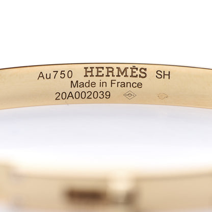 Hermes 18K Yellow Gold Diamond PM Kelly Bracelet SH 4 of 4