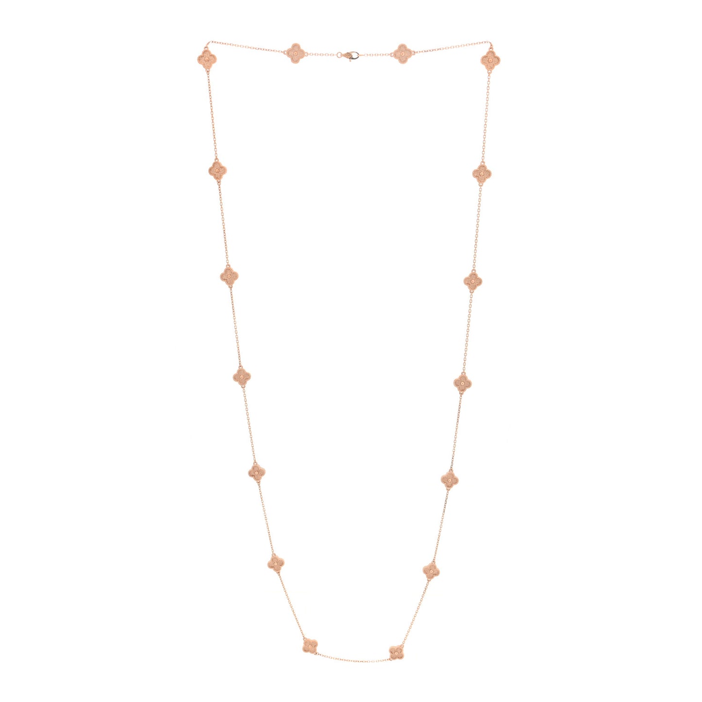 18K Rose Gold 16 Motifs Sweet Alhambra Necklace