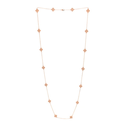 Van Cleef & Arpels 18K Rose Gold 16 Motifs Sweet Alhambra Necklace 3 of 5
