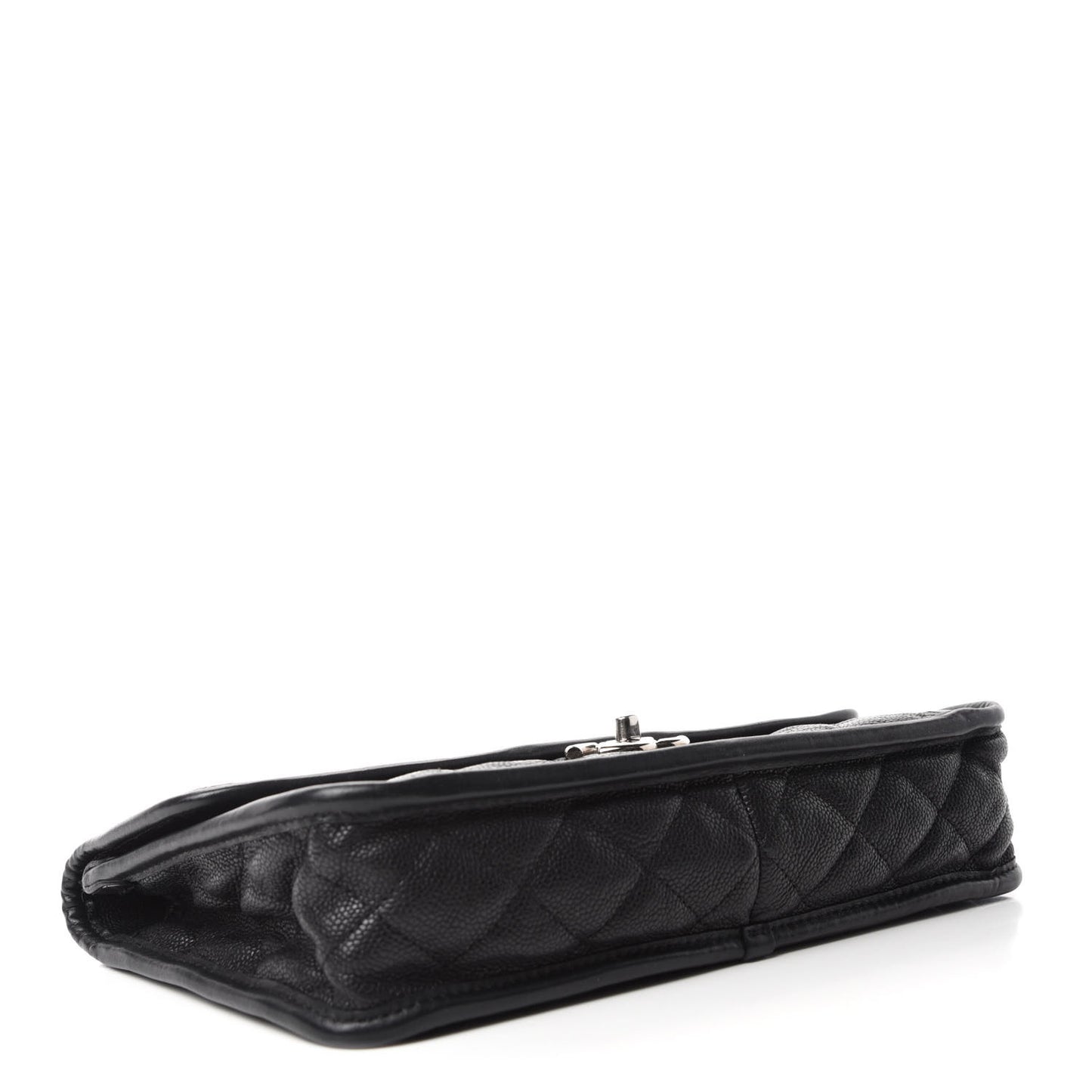 Caviar Quilted Medium French Riviera Flap Black