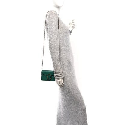 Gucci Calfskin Super Mini Dionysus Shoulder Bag Emerald 2 of 9
