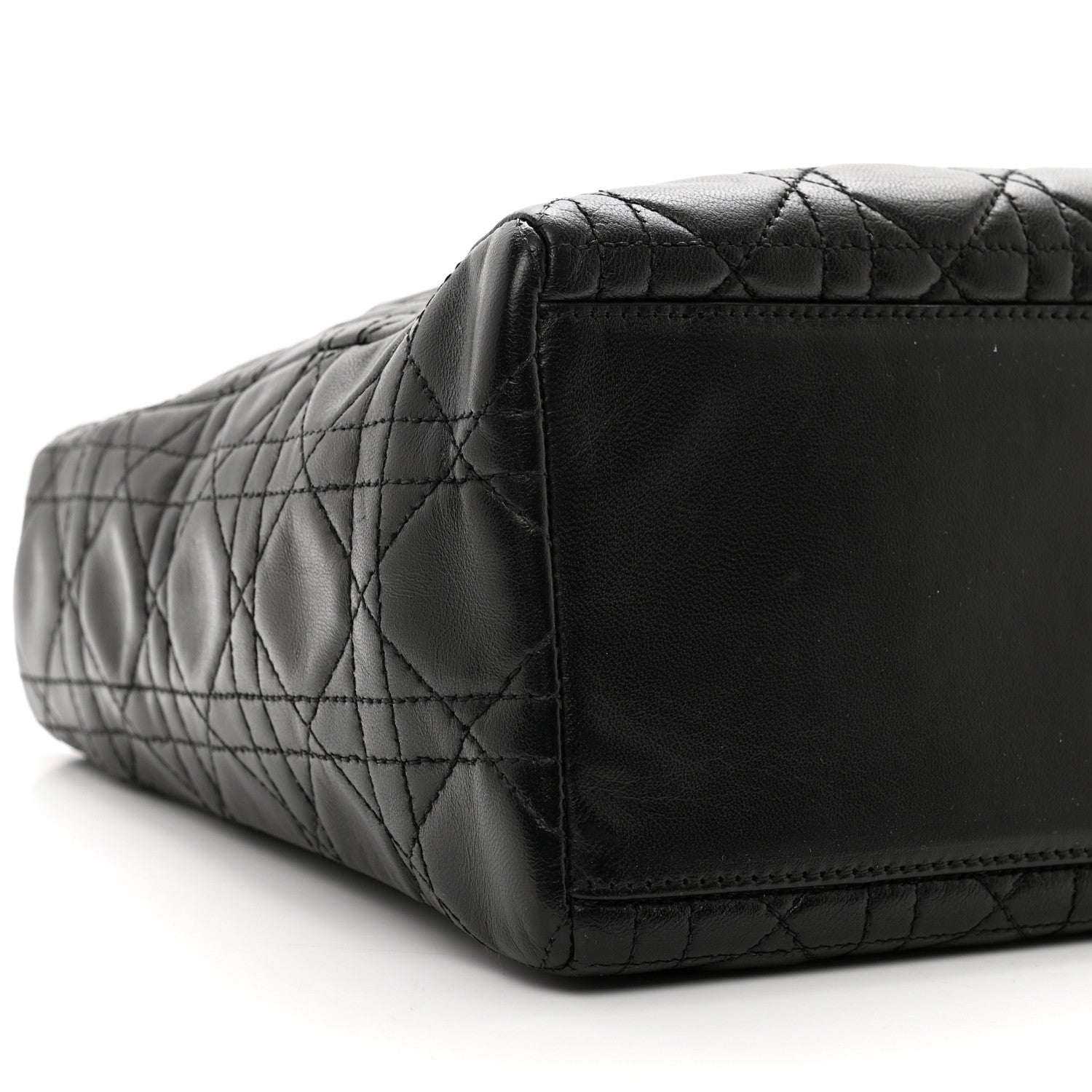 Christian Dior Lambskin Cannage Medium Lady Dior Black 8 of 11