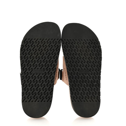 Hermes Suede Goatskin Womens Chypre Sandals 37 Rose Perle Black 6 of 10
