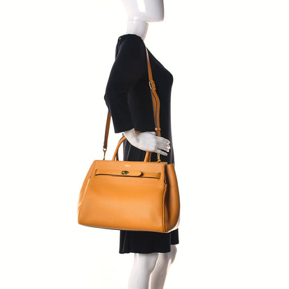 Mulberry Heavy Grain Calfskin Small Belted Bayswater Tote Deep Amber 3 of 14