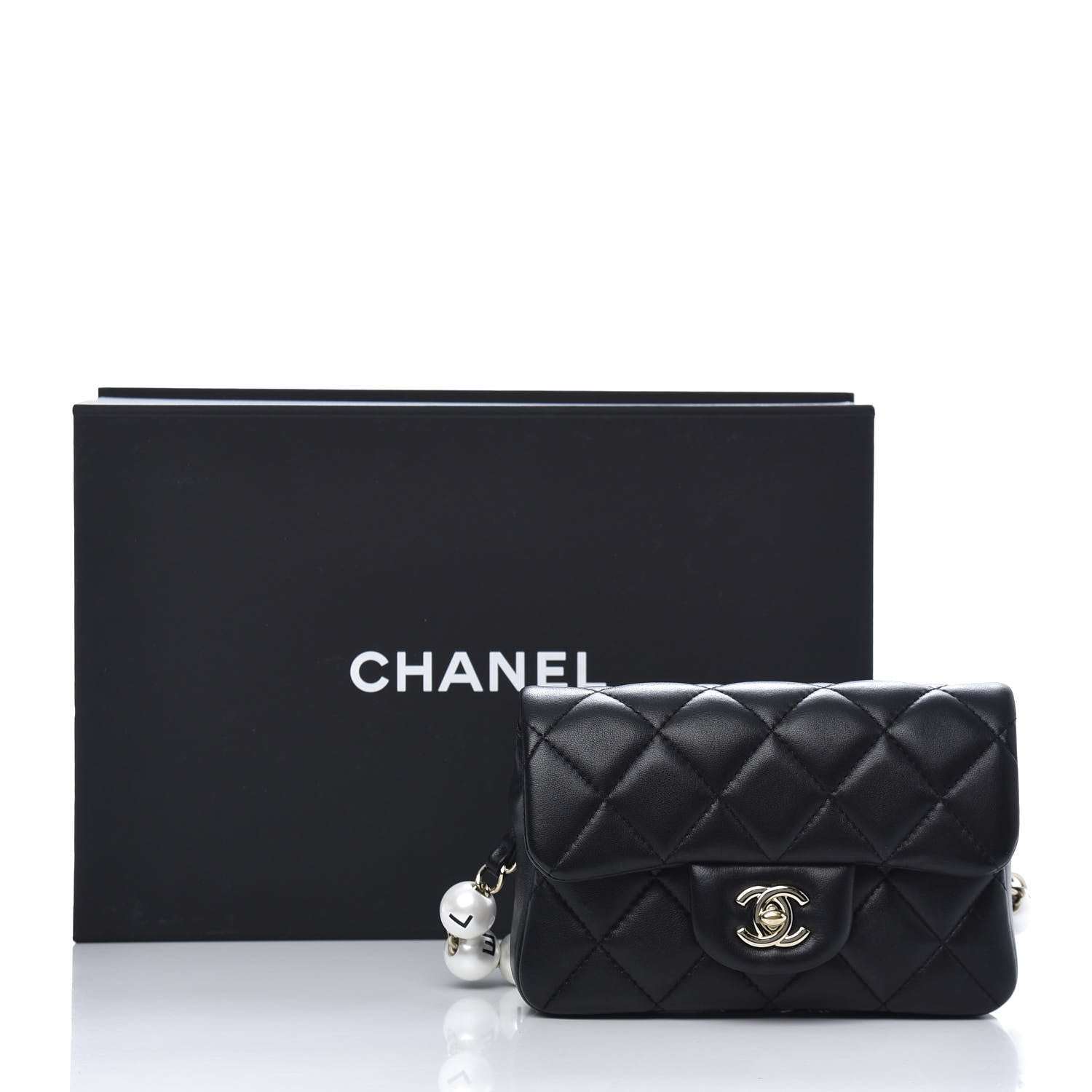 Chanel Lambskin Quilted Mini My Precious Waist Bag Black 13 of 13