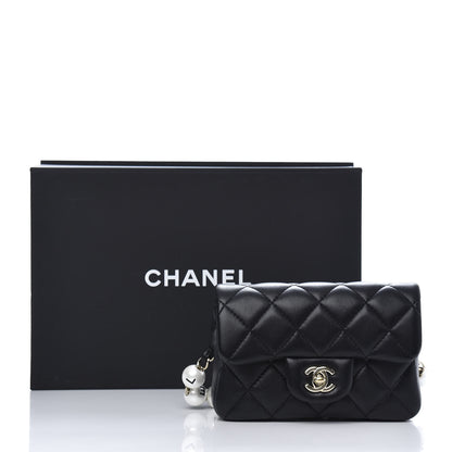 Chanel Lambskin Quilted Mini My Precious Waist Bag Black 13 of 13