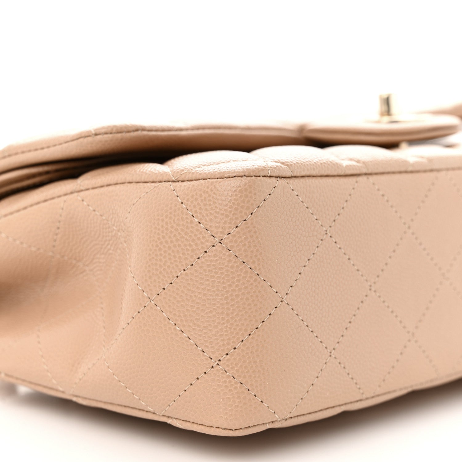 Chanel Caviar Quilted Medium Double Flap Beige 9 of 11