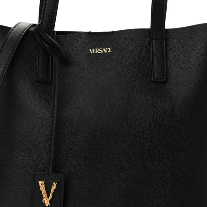 Versace Calfskin Virtus Tote Bag Black 8 of 10