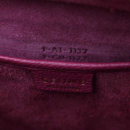 Celine Drummed Calfskin Nano Luggage Plum 7 of 9