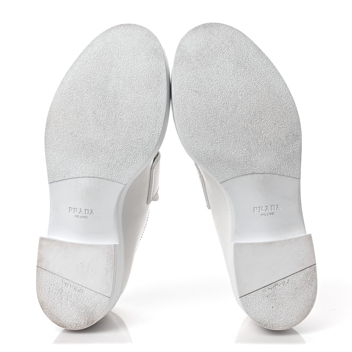 Spazzolato Metal Triangle Logo 50mm Loafers 38.5 White