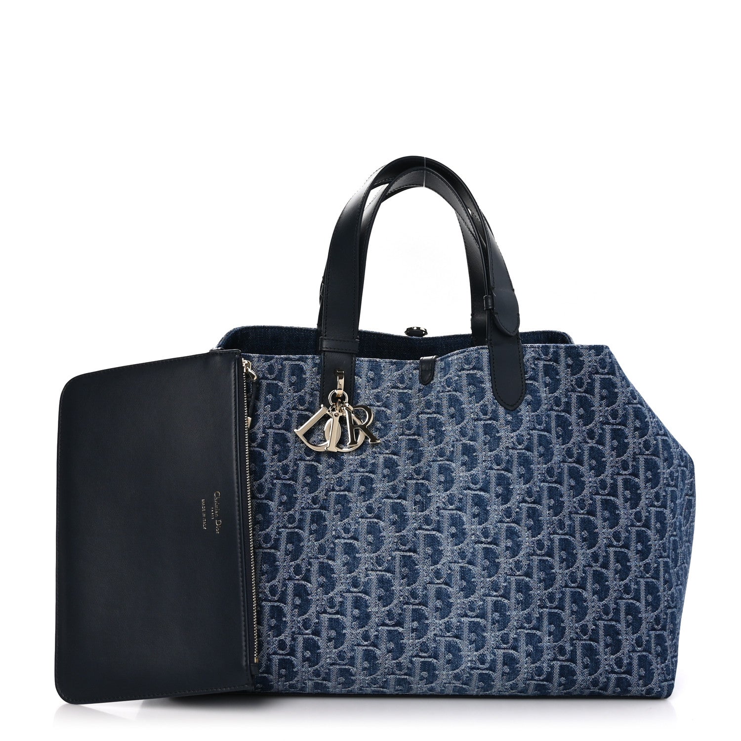 Christian Dior DIOR Denim Jacquard Oblique Large Toujours Blue