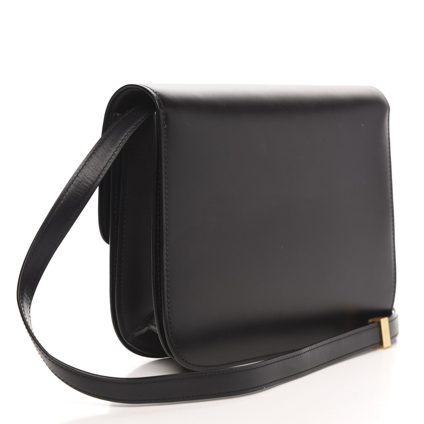 Box Calfskin Medium Classic Box Flap Bag Black