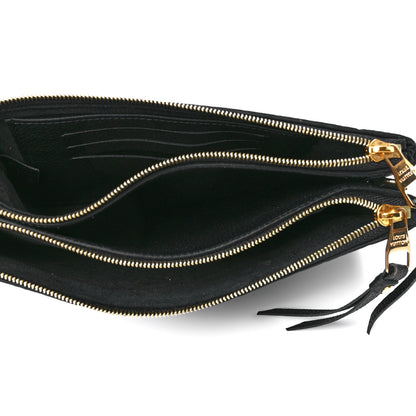 Louis Vuitton Empreinte Double Zip Pochette Black 5 of 11