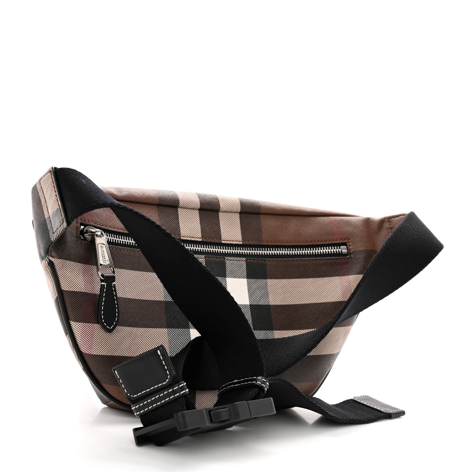 Burberry E-canvas Check Bum Bag Dark Birch Brown 3 of 10