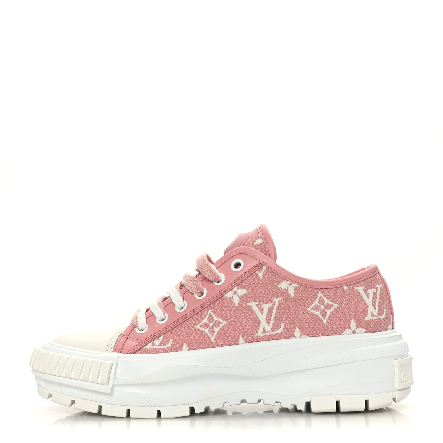 Louis Vuitton Denim Monogram Squad Sneakers 37 Pink 1 of 8