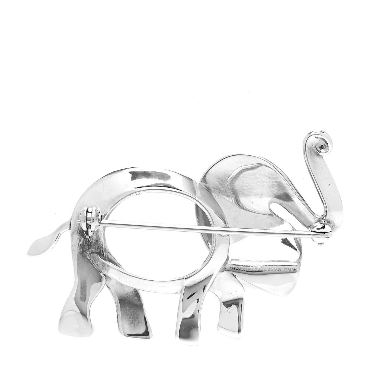 Sterling Silver Tsavorite Save the Wild Elephant Brooch