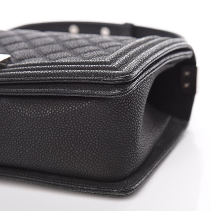 Chanel Iridescent Caviar Quilted Medium Boy Flap Black 10 of 11