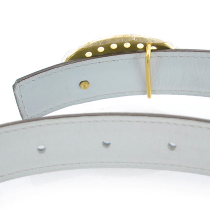 Hermes Leather Mirage Belt Blue Jean Blanc 3 of 3