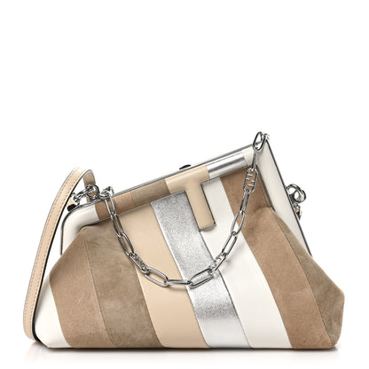 Fendi Nappa Suede Striped Inlay Small Fendi First Multicolor 1 of 10