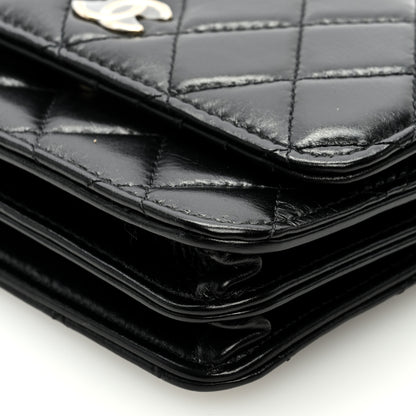 Chanel Calfskin Quilted Mini Maxi Pearls Wallet On Chain WOC Black 9 of 9