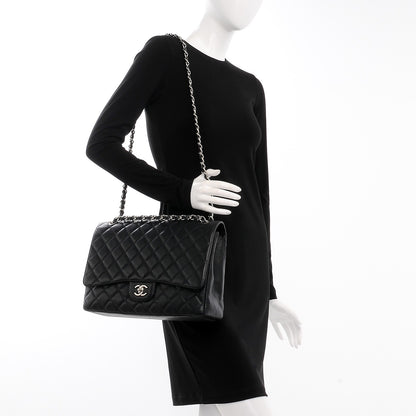 Chanel Caviar Quilted Maxi Single Flap Black 2 of 8