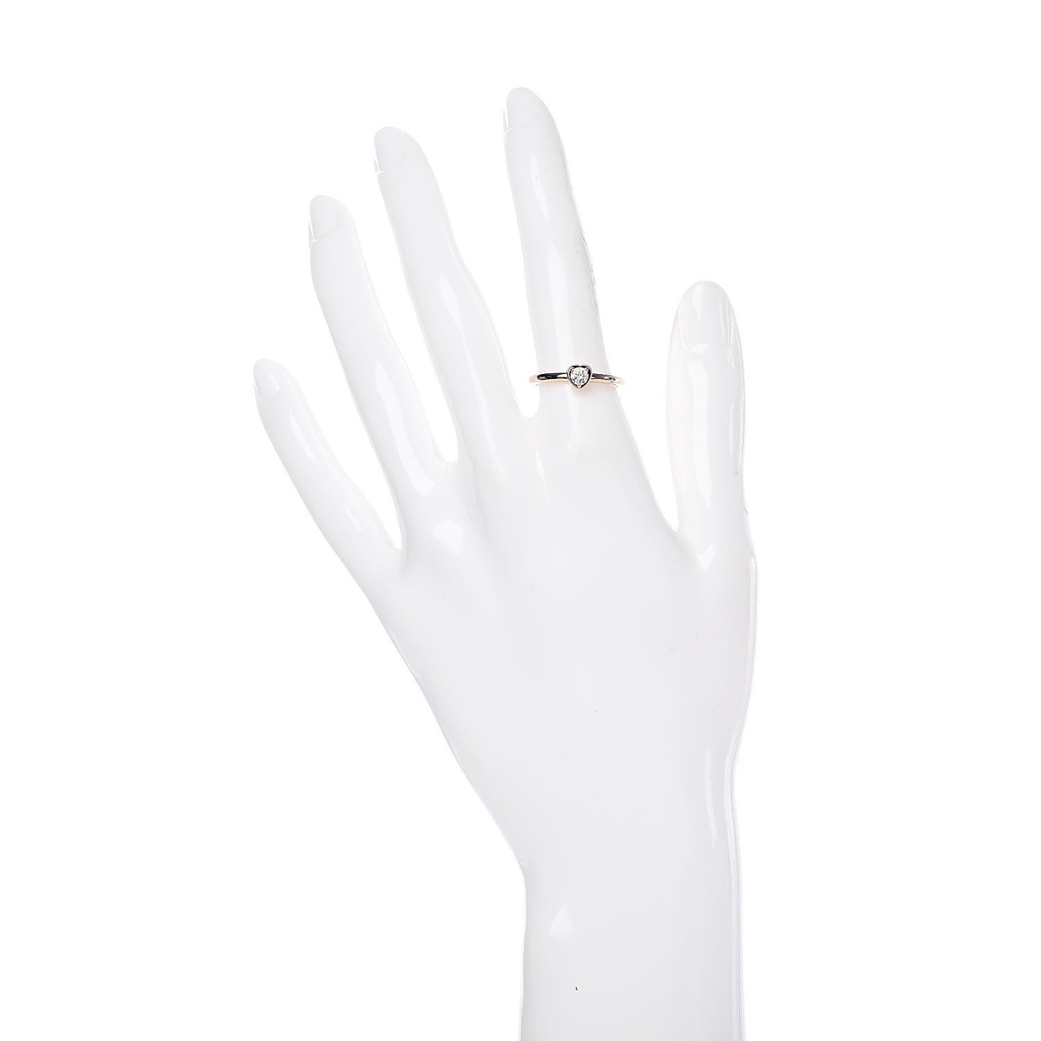 Cartier 18K Pink Gold Diamond D'Amour Heart Ring 52 6 2 of 5