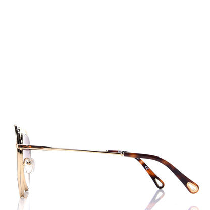 Chloe Metal Poppy Love Heart Sunglasses CE131S Havana Rose 3 of 4