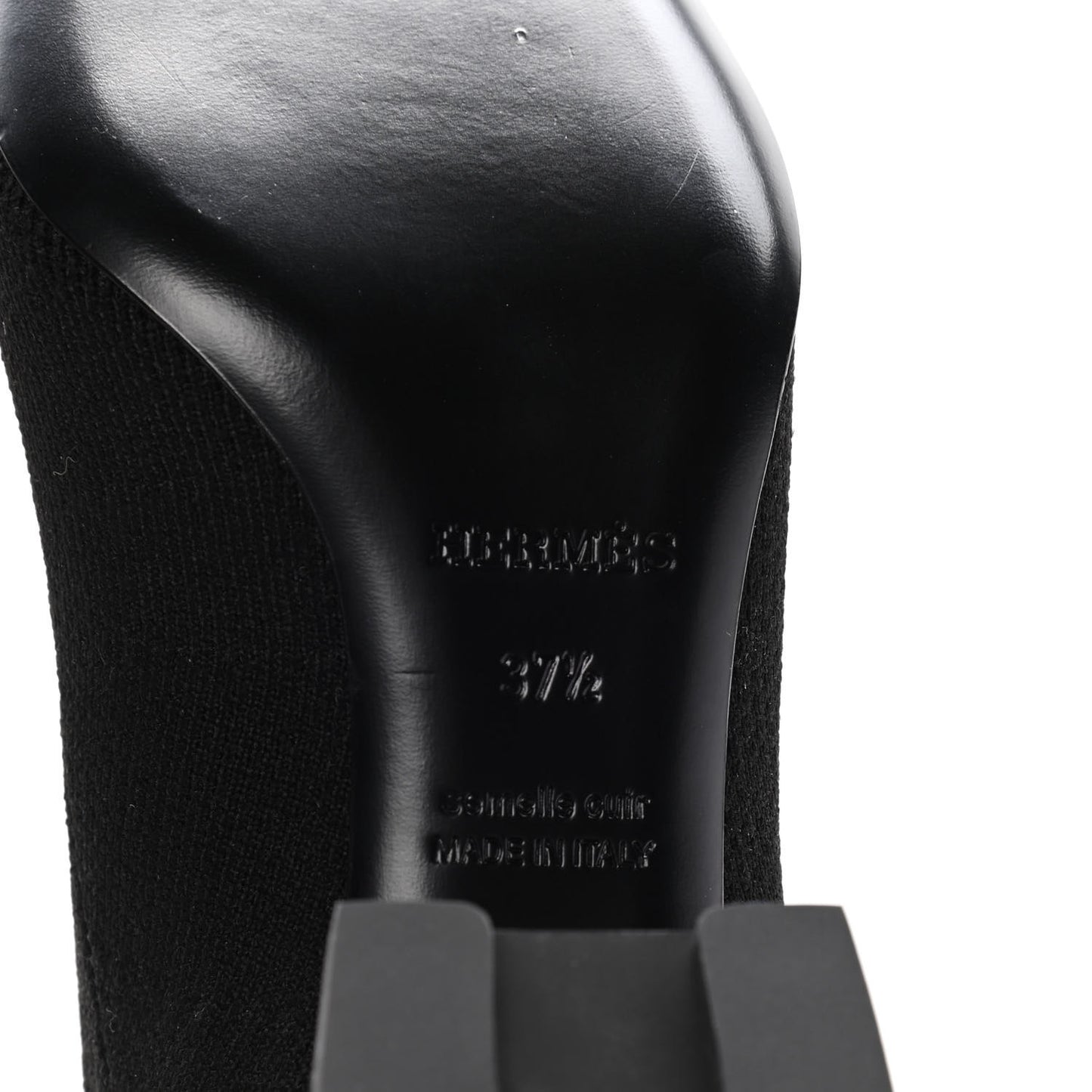 Knit Calfskin Volver Ankle Boots 37.5 Black