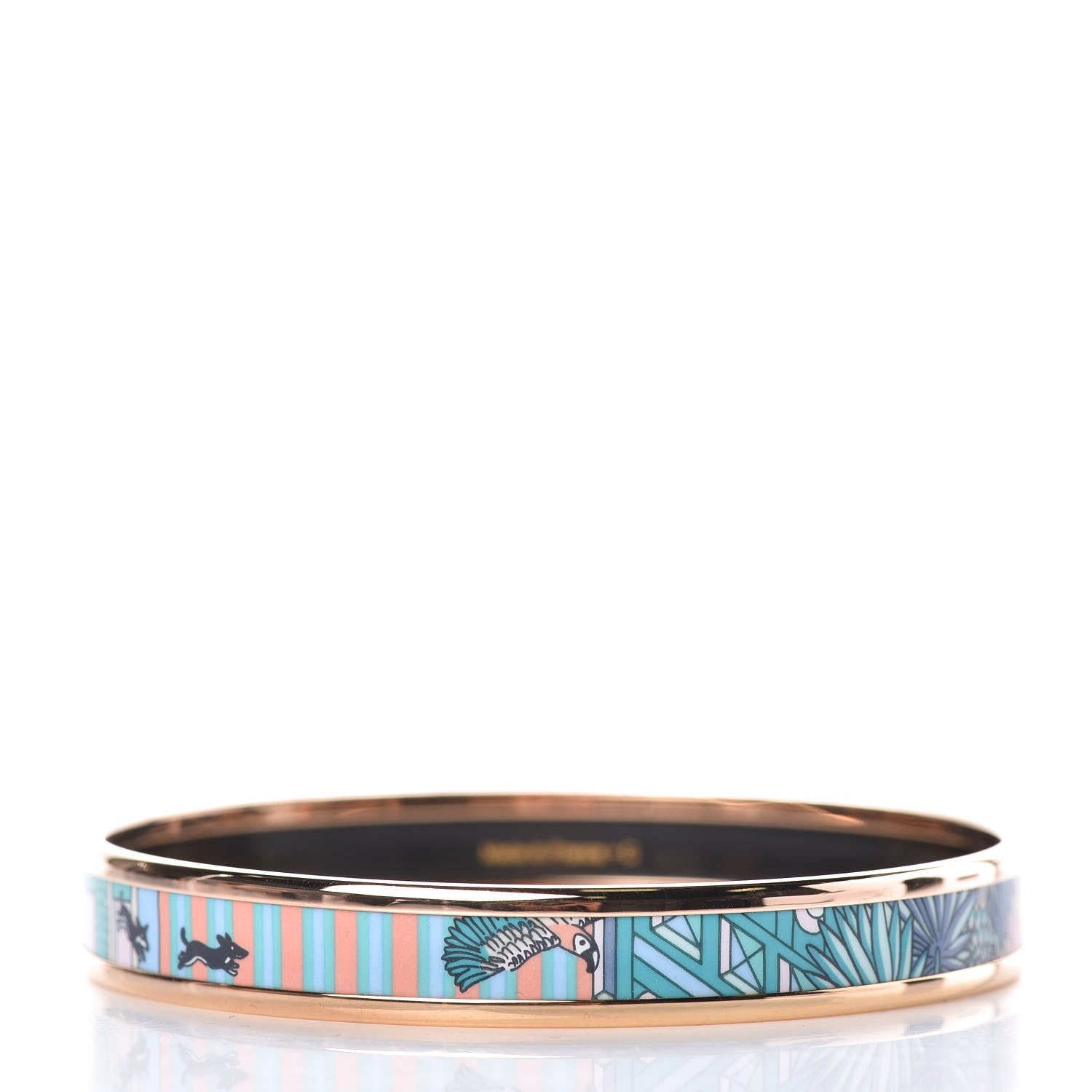 Hermes Enamel Printed Narrow Bracelet 65 3 of 6