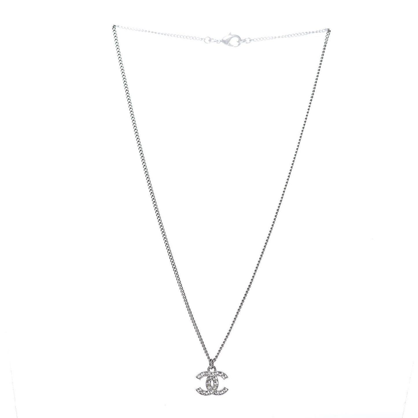 Crystal Timeless CC Necklace Silver