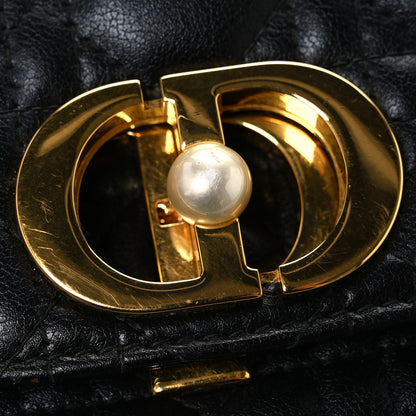 Christian Dior Calfskin Cannage Small Dior Jolie Top Handle Black 12 of 12