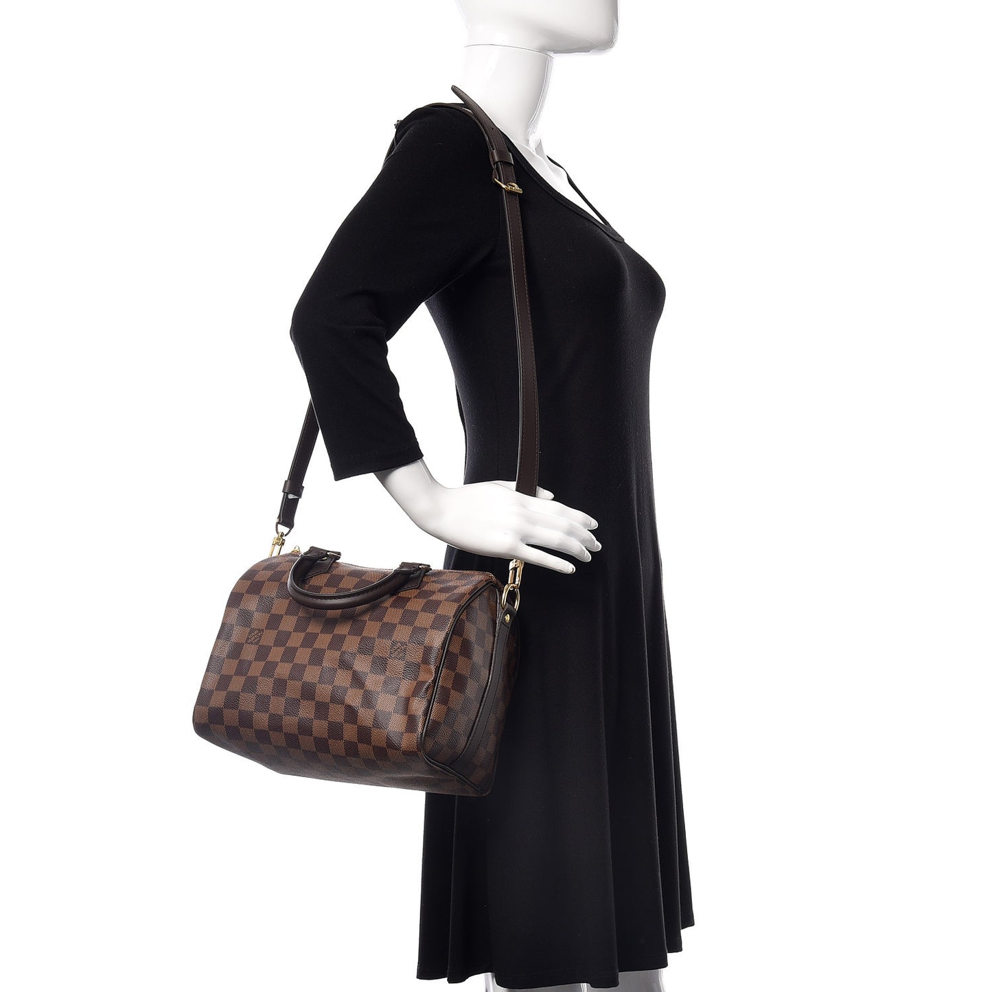 Damier Ebene Speedy Bandouliere 25