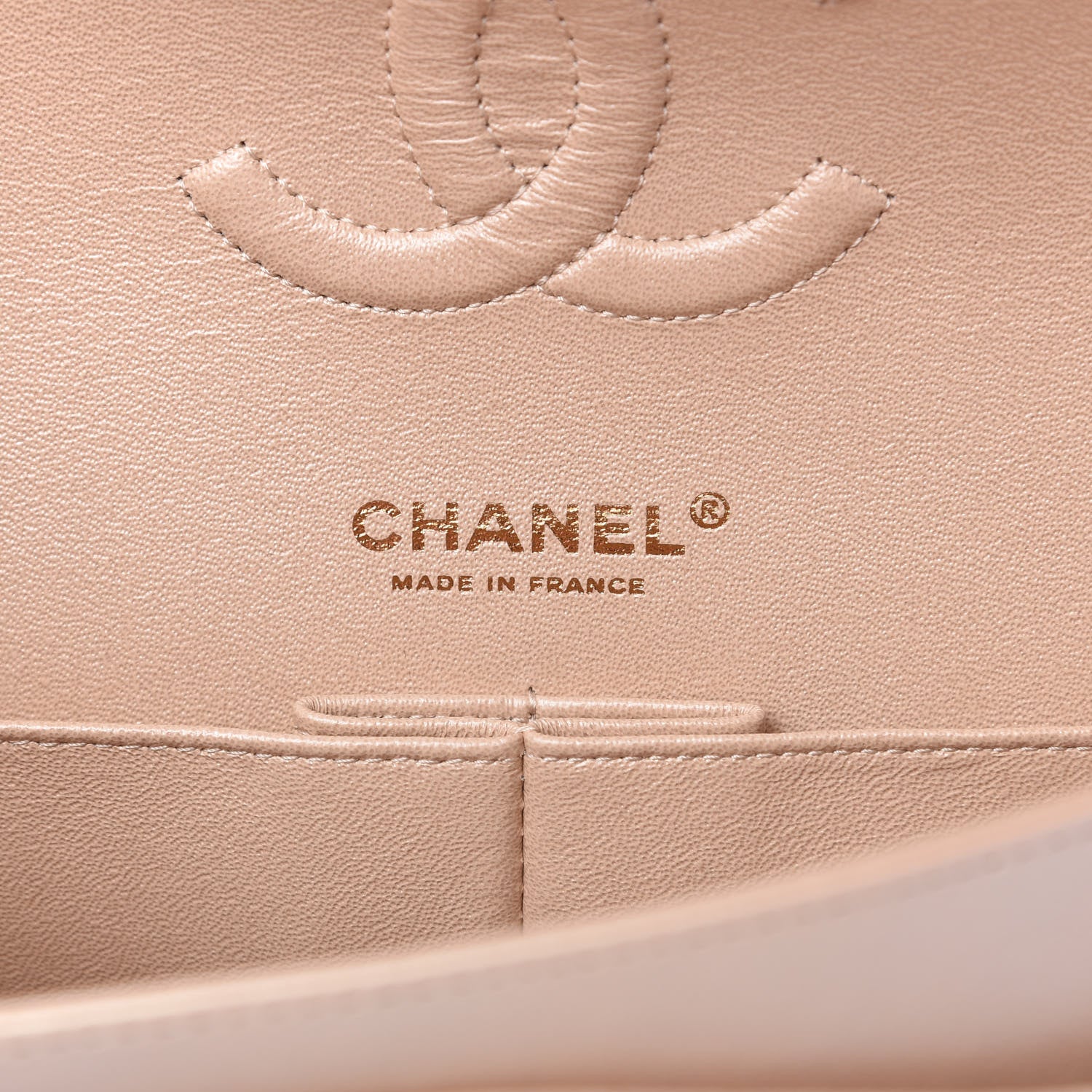 Chanel Iridescent Calfskin Quilted Medium Double Flap Beige 8 of 11