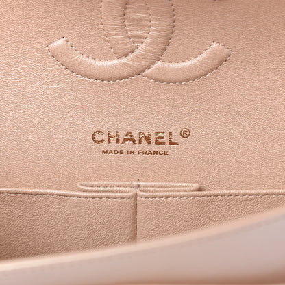 Chanel Iridescent Calfskin Quilted Medium Double Flap Beige 8 of 11