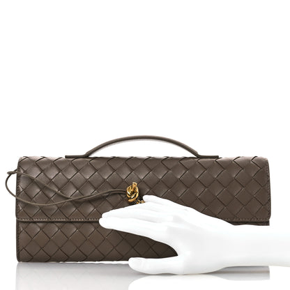 Bottega Veneta Nappa Intrecciato Long Andiamo Top Handle Clutch Pinecone 2 of 12