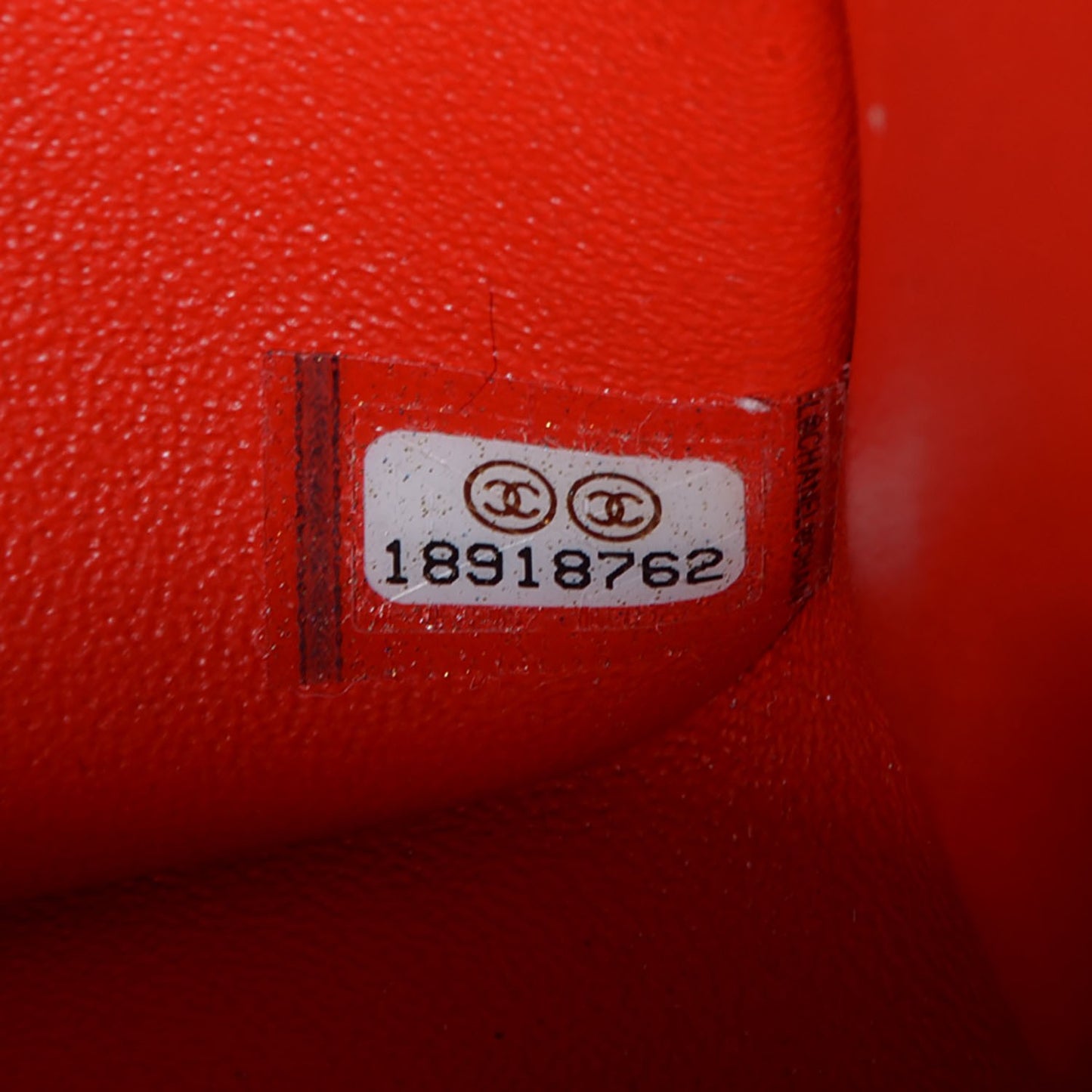 Patent Calfskin Striped Mini Square Flap Red