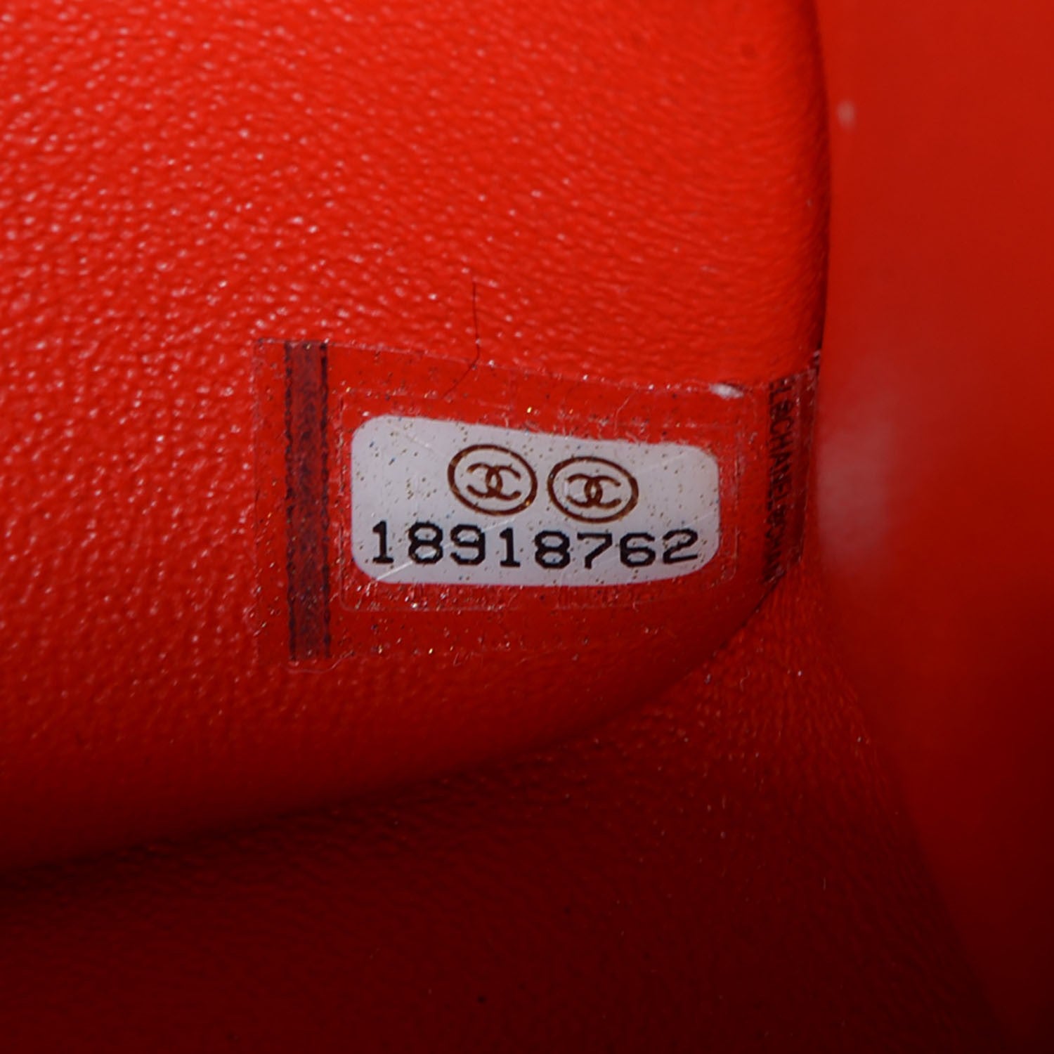 Chanel Patent Calfskin Striped Mini Square Flap Red 7 of 7