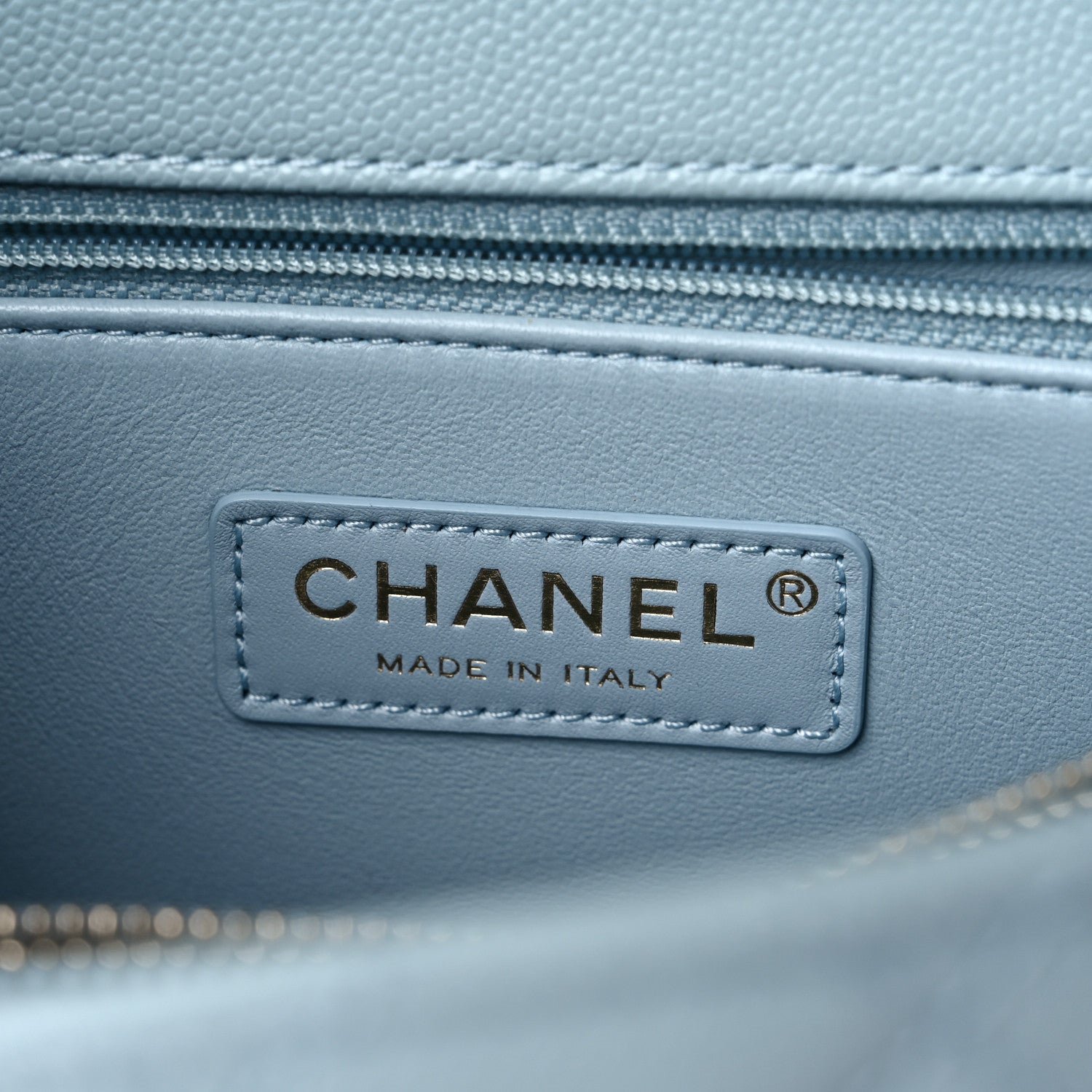 Chanel Caviar Quilted Small Coco Handle Flap Light Blue 5 of 10