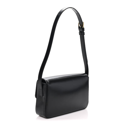 Celine Shiny Calfskin Triomphe Shoulder Bag Black 3 of 9