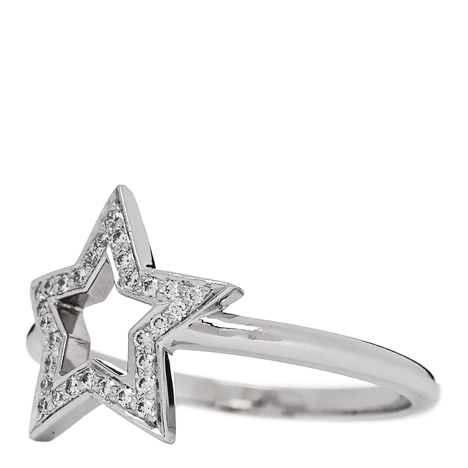 Tiffany Platinum Diamond Star Ring 53 6.5 3 of 7