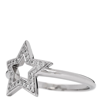 Tiffany Platinum Diamond Star Ring 53 6.5 3 of 7