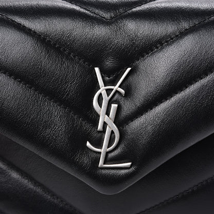 Saint Laurent Calfskin Y Quilted Monogram Toy Loulou Crossbody Bag Black 10 of 12