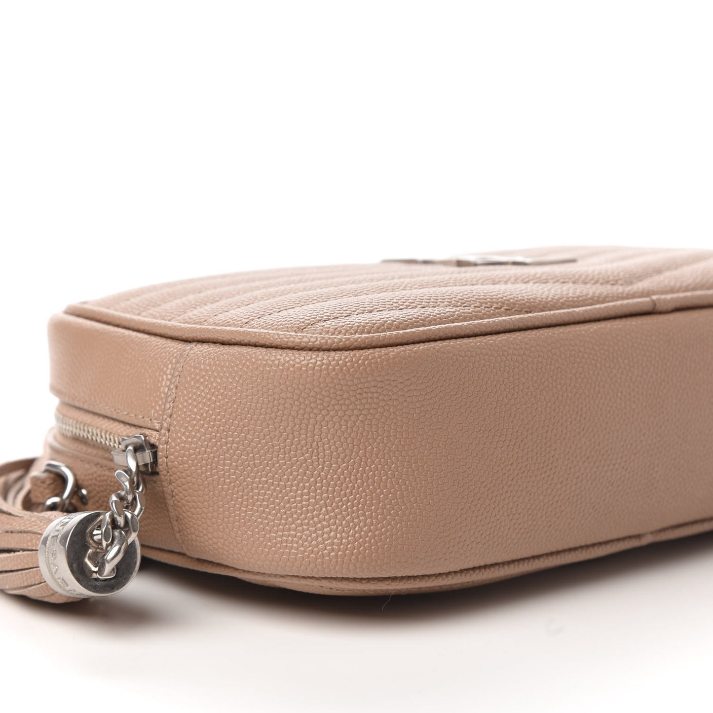 Grain De Poudre Matelasse Monogram Mini Lou Camera Bag Dark Beige