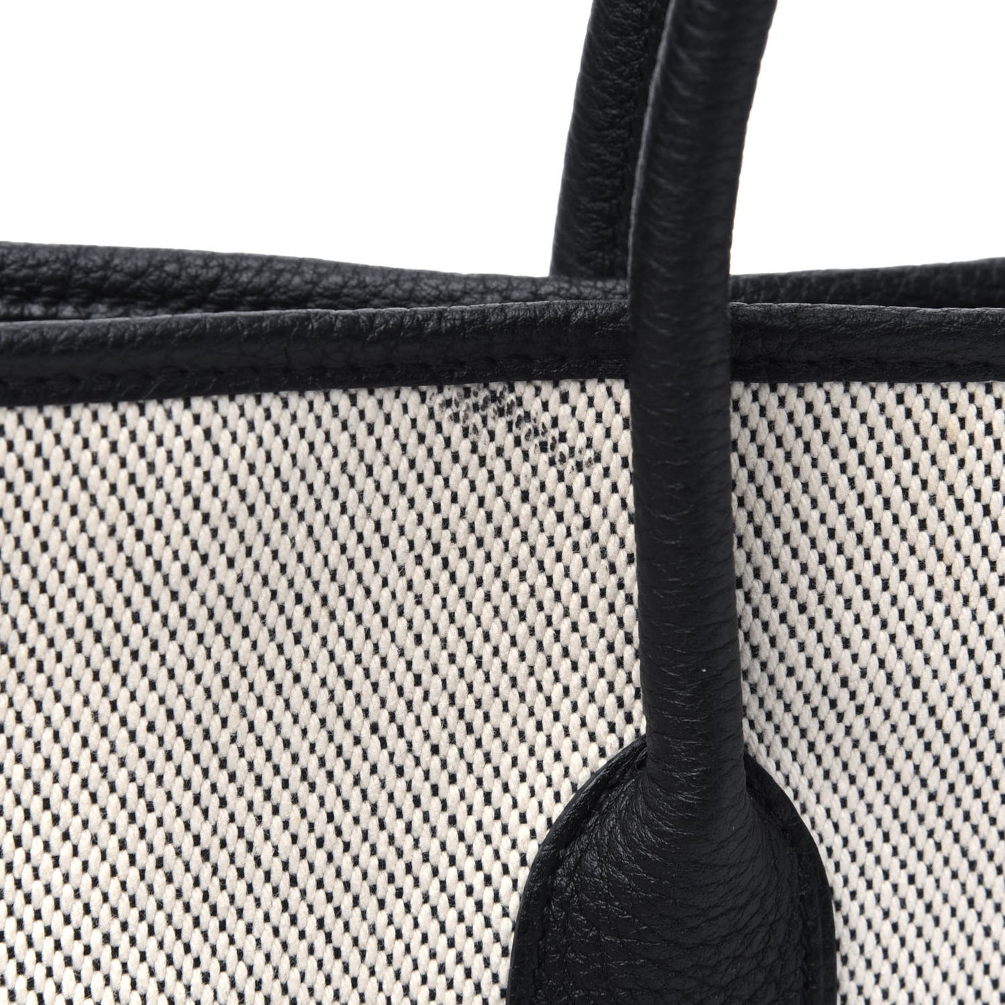Twill H Negonda Garden Party 36 MM Tote Ecru Black