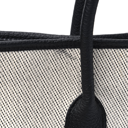 Hermes Twill H Negonda Garden Party 36 MM Tote Ecru Black 14 of 15