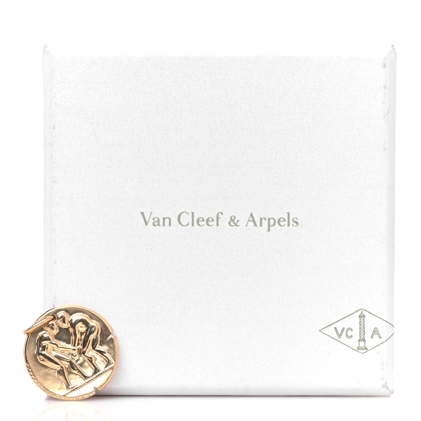 18K Yellow Gold Zodiac Gemini Pendant