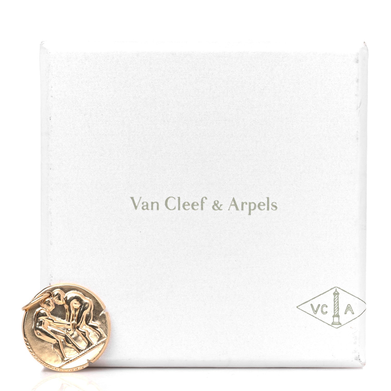 Van Cleef & Arpels 18K Yellow Gold Zodiac Gemini Pendant 4 of 5