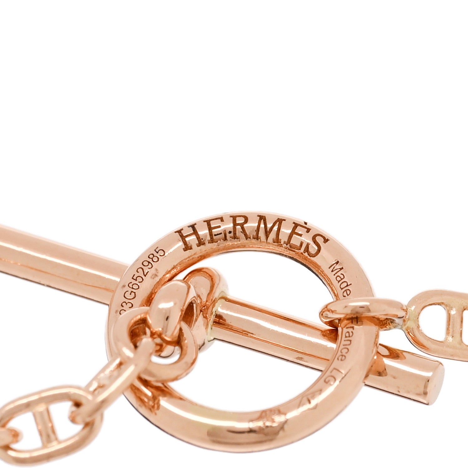 Hermes 18K Rose Gold TPM Farandole Bracelet LG 3 of 4