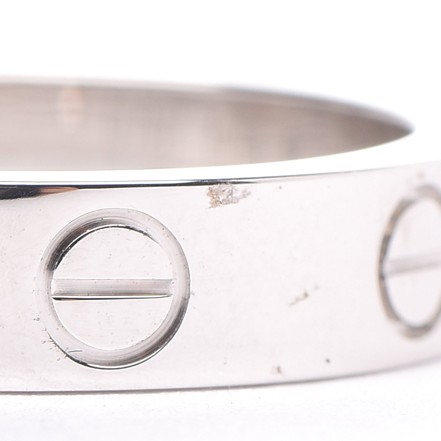 Cartier 18K White Gold Diamond LOVE Wedding Band Ring 49 4.75 5 of 6